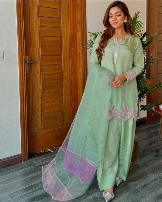 Nizrat| HEAVY EMBROIDERED SEQUENCE WORK|Farzshi Salwar| LUXURYEMPORIUM