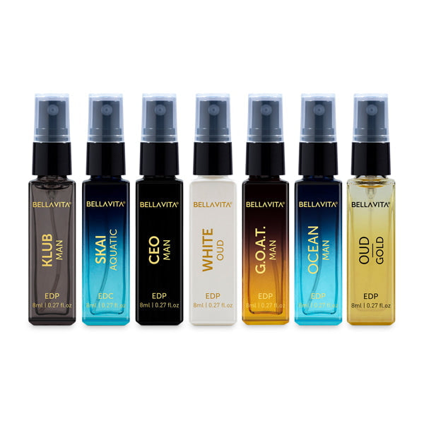 Bella vitta | Discovery Gift Set for Men - 7 x 8ml
GIFT SET FOR MEN (SET OF 7) – 8 ML EACH| LUXURY EMPORIUM