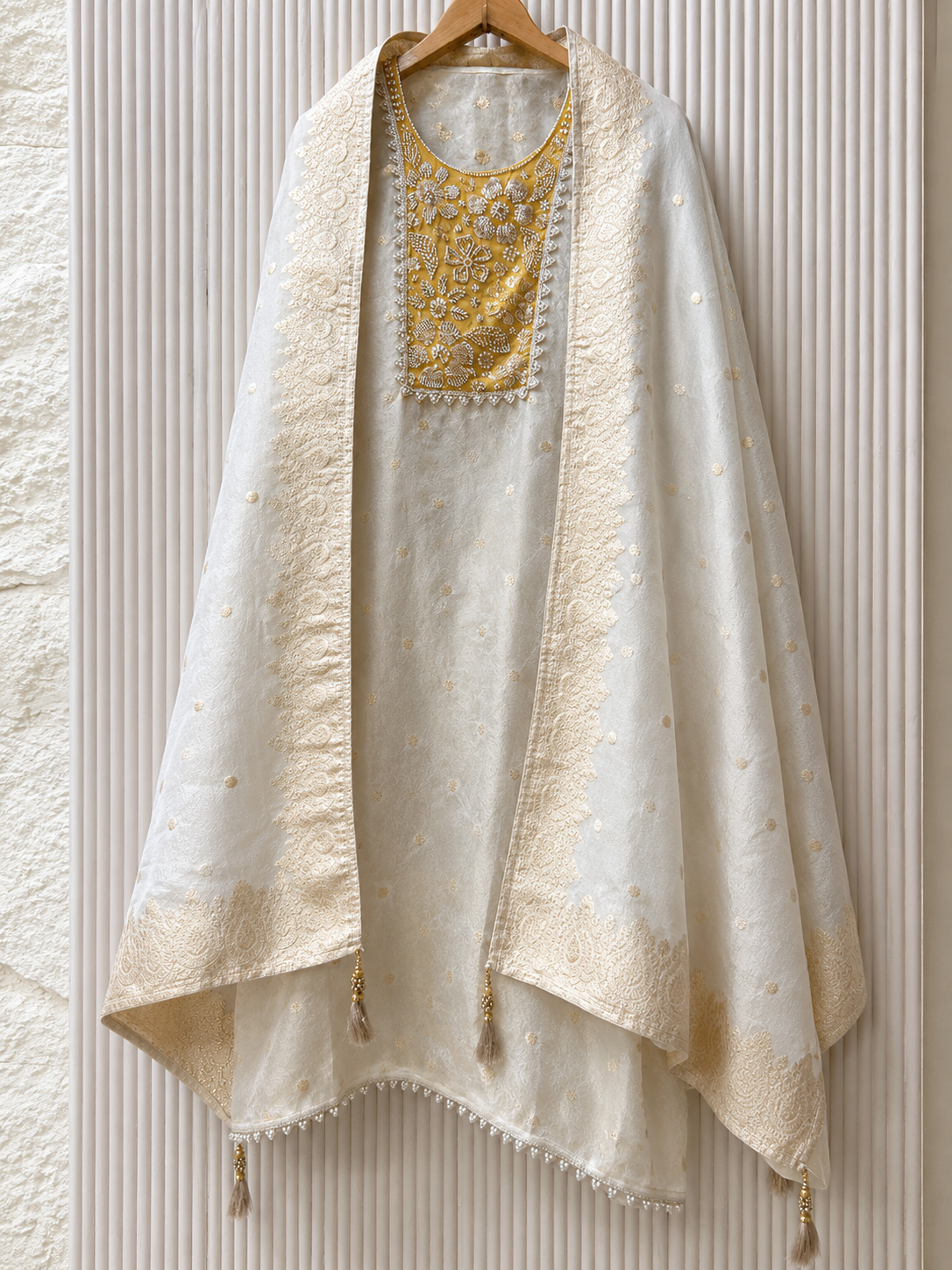 ✨ Noor-e-Ivory | Handcrafted Banarasi Elegance ✨| LUXURY EMPORIUM
