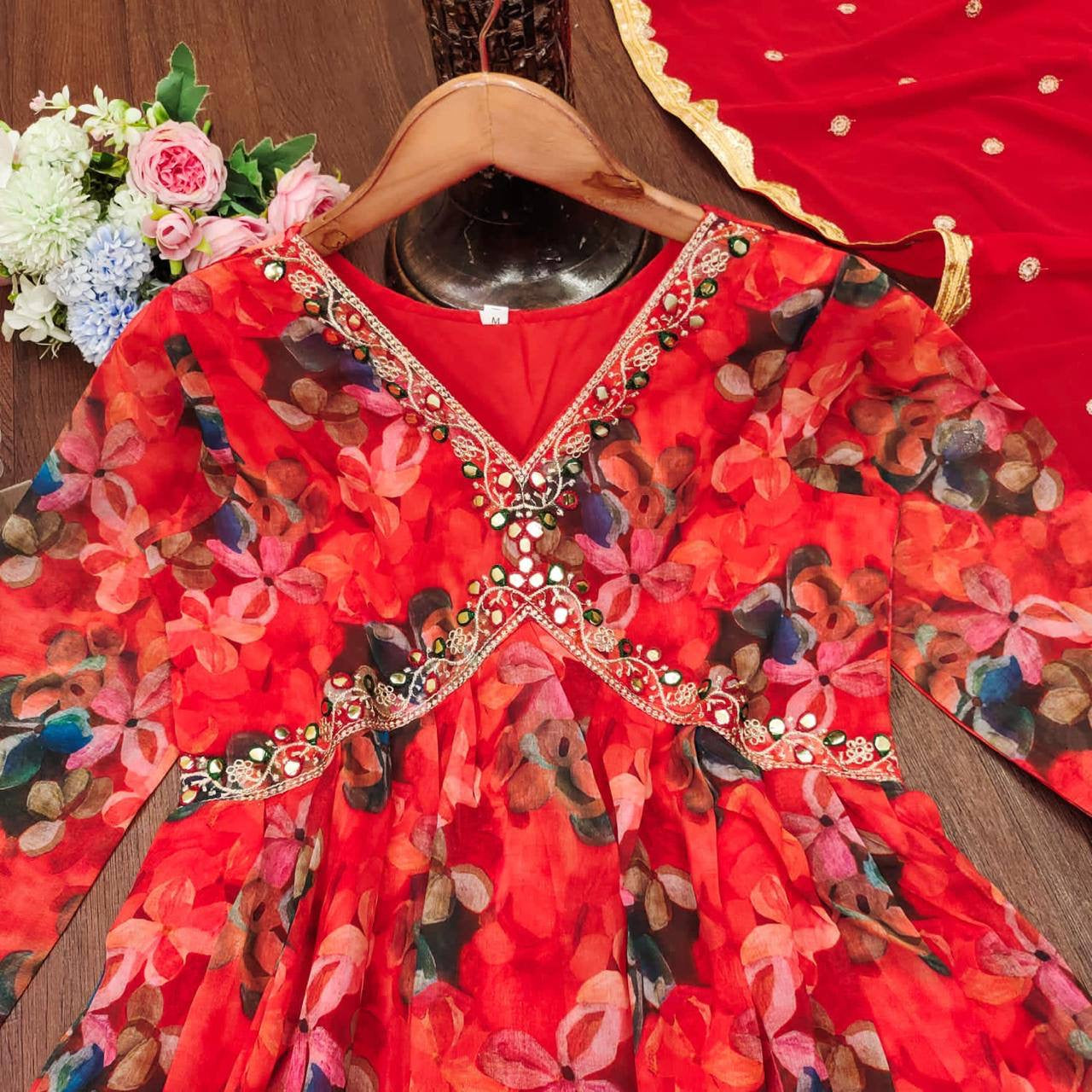 Georgette suit dupatta