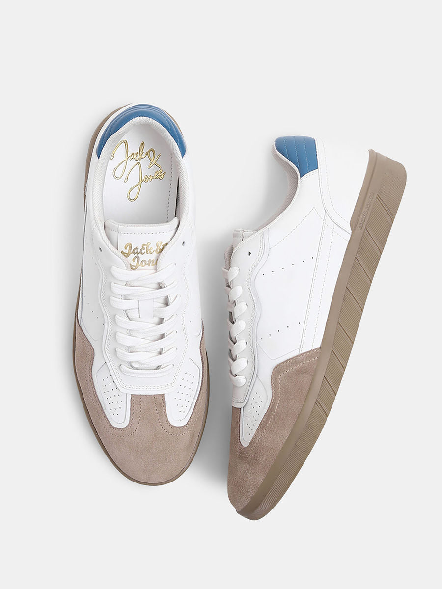 ack & Jones White Premium Leather Sneakers | RAW | LUXURY EMPORIUM