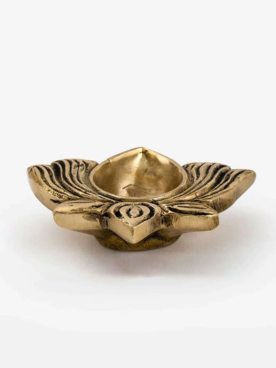 Lotus Diya Set of 2 With Gift Box Brass