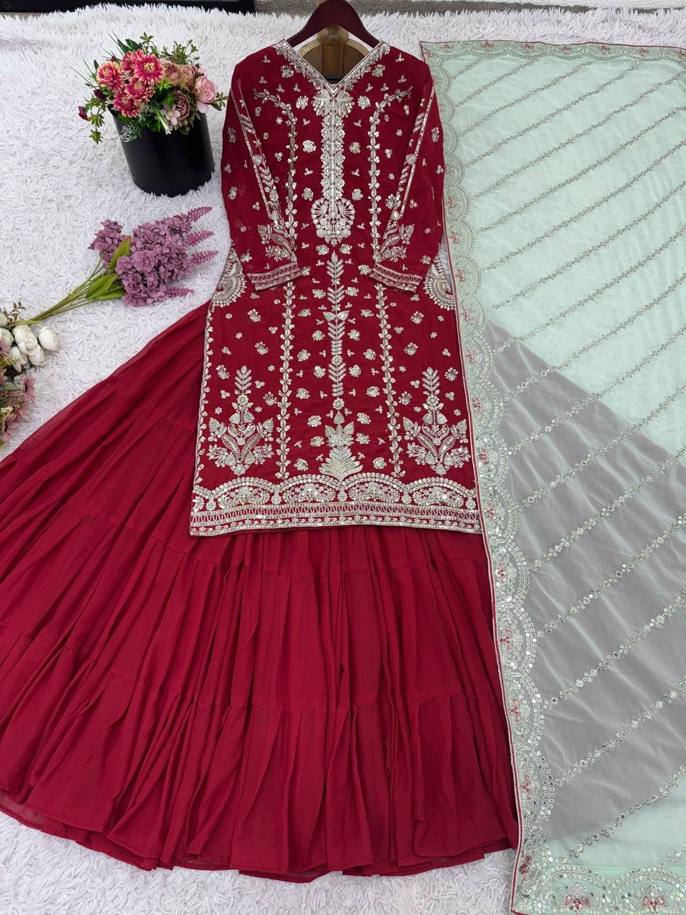 Dilbaro | Faux Georgette With Heavy Embroidery Sequence Work | LUXURY EMPORIUM