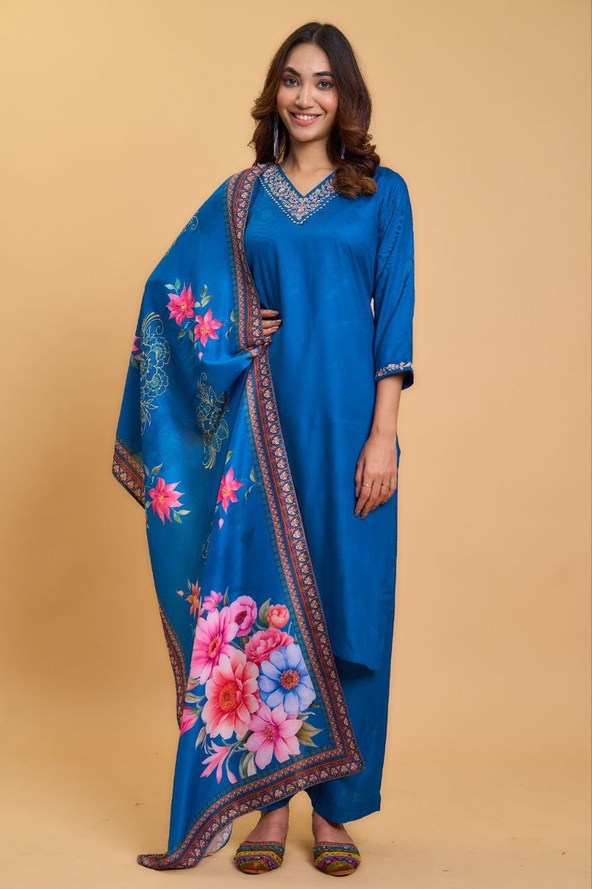 Rayon  Kurta With Dupatta Set