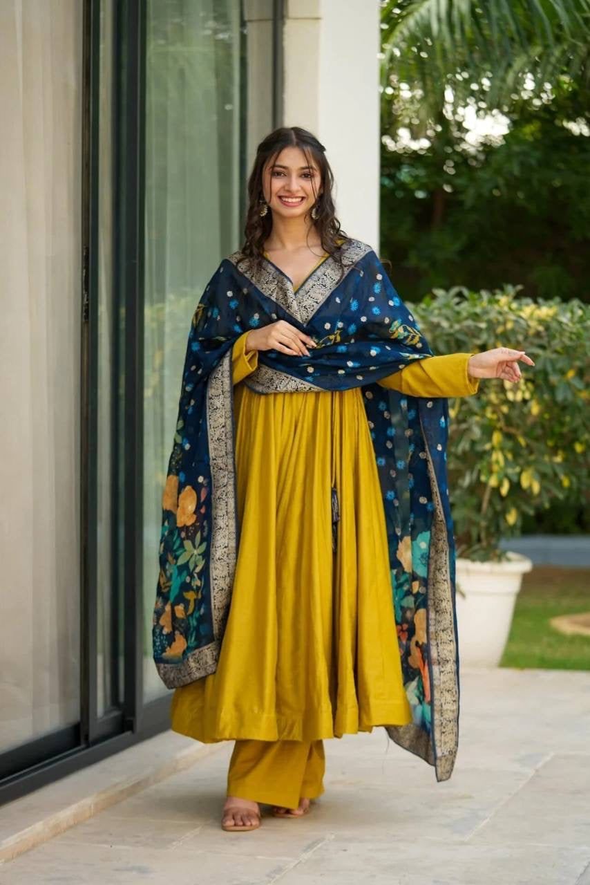 Roman silk partywear | LUXURYEMPORIUM | GEORGETTE SUIT PIECE |