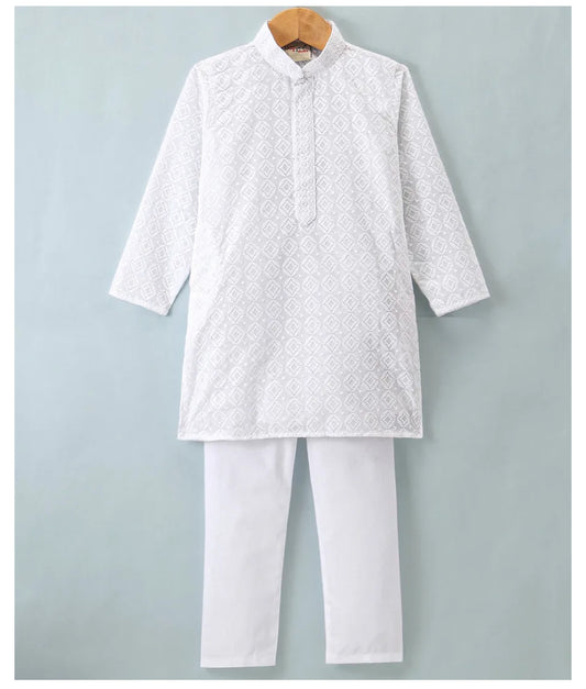 Kids boy kurta pajama white