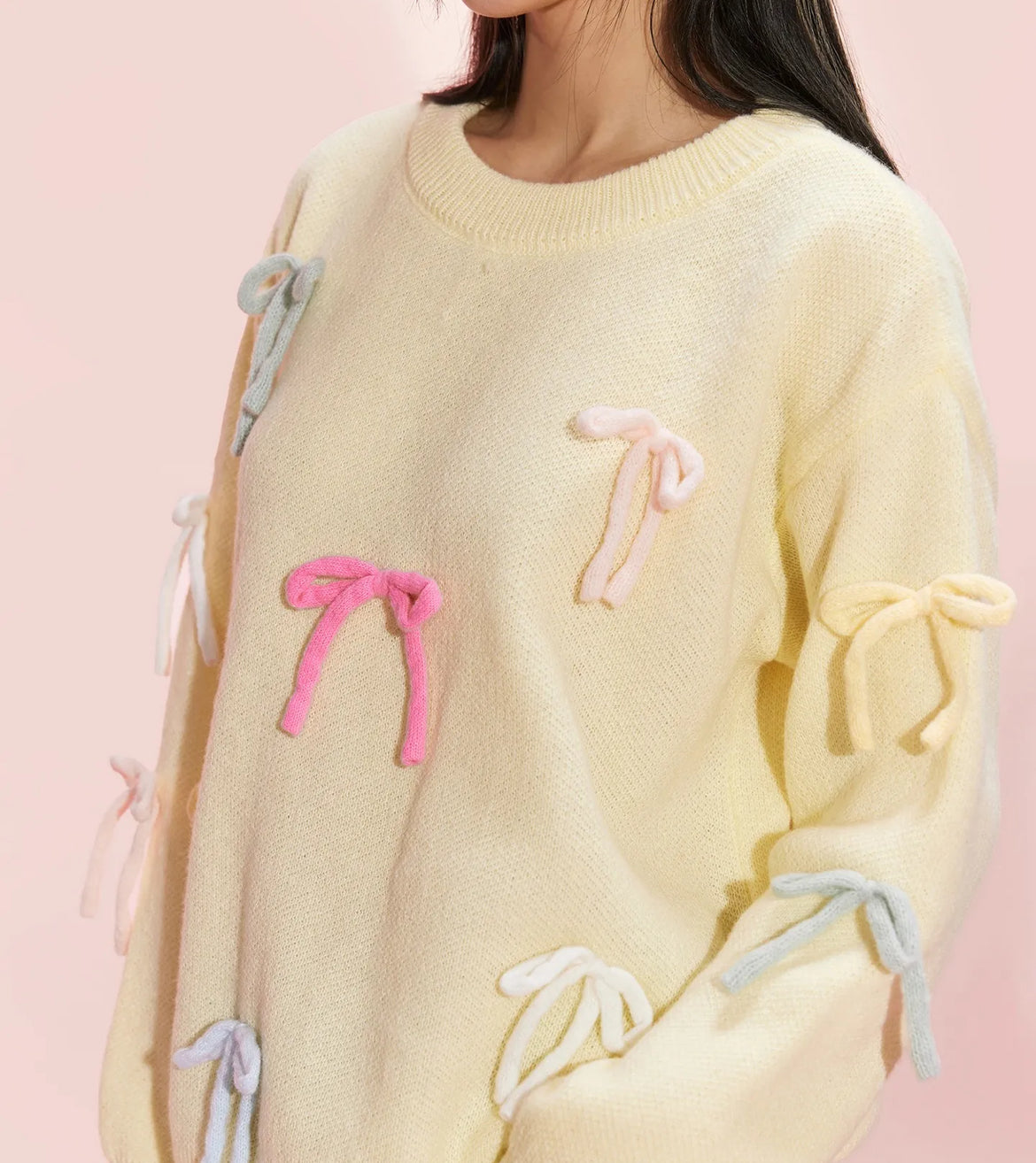 Women BowWinter Sweatshirt | knitted Pullover | LUXURY EMPORIUM