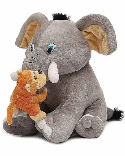 Mama Elephant and Monkey