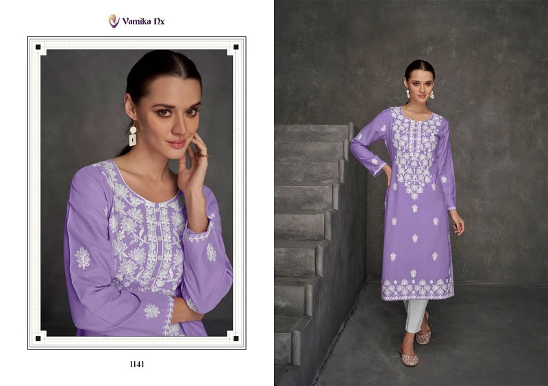 Vamika Nx Rooh Vol 7 Rayon Lakhnawi Kurti With Bottom Full Catalog Available At Wholesale Rate.