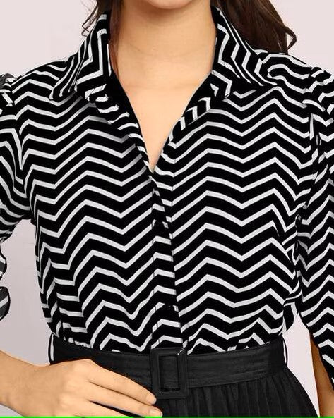 Women Chevron Fit & Flare