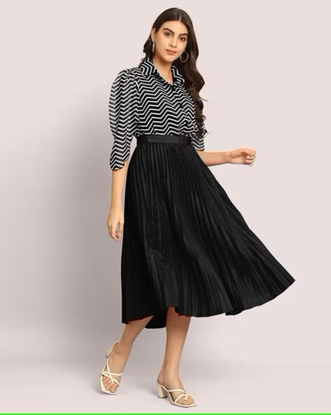 Women Chevron Fit & Flare