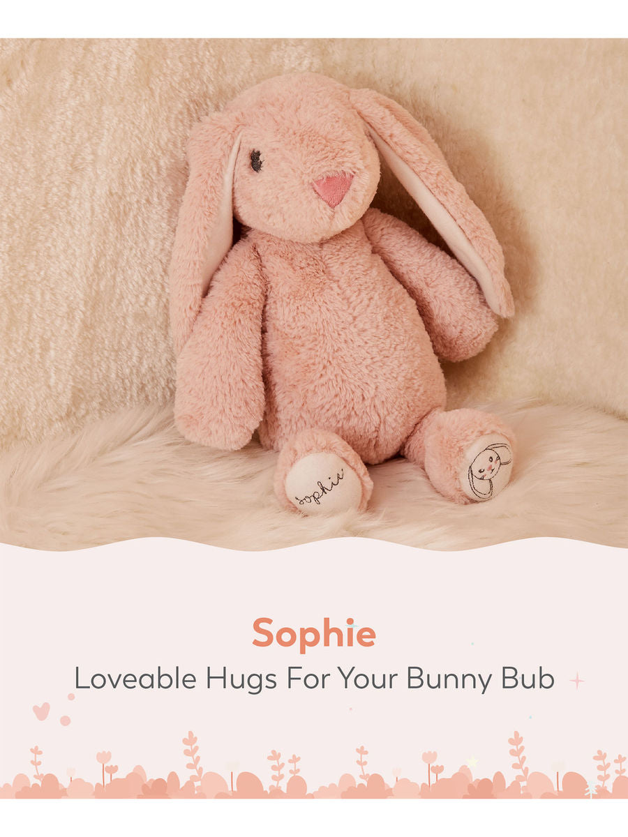 Peach Bunny Soft Toy