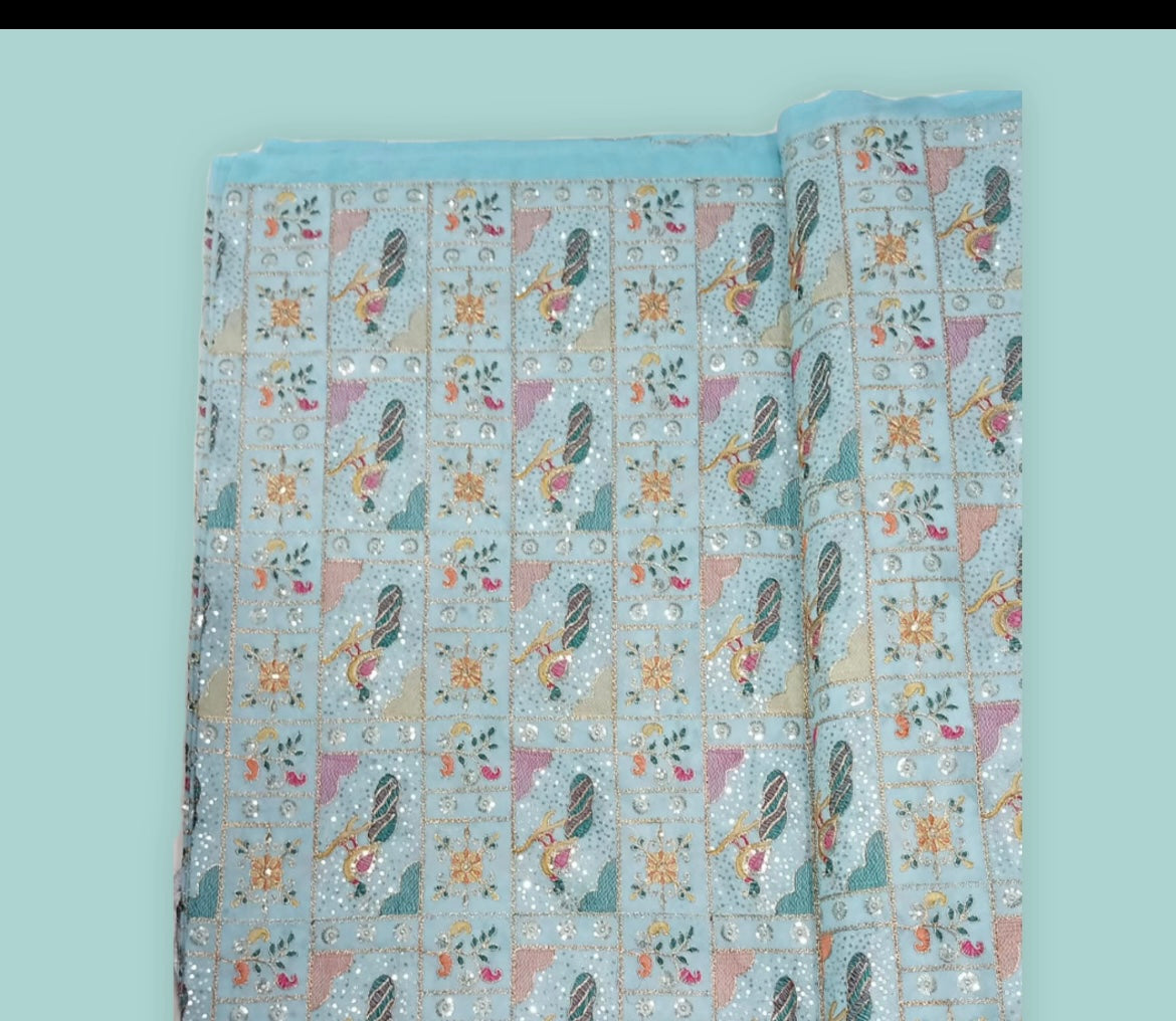 Peacock theme fabric