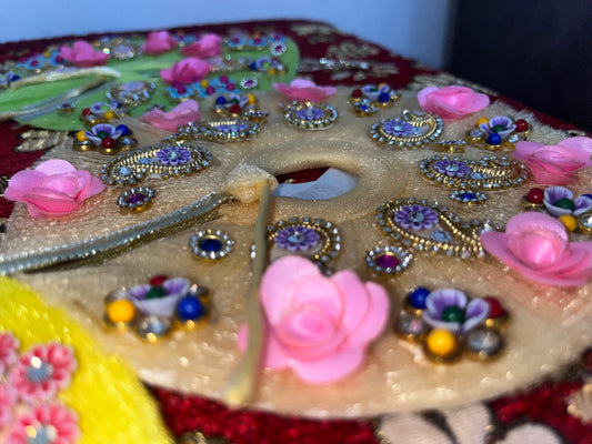Kanhhura rangeela poshak with heavy beads set of 3
