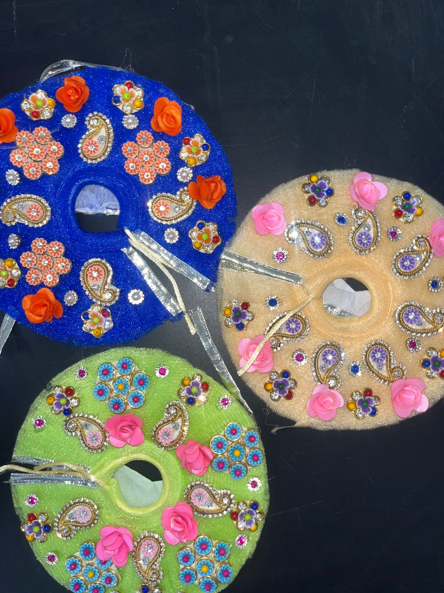 Kanhhura rangeela poshak with heavy beads set of 3