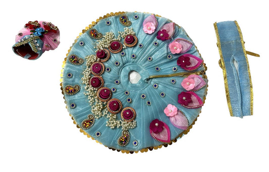 Thakur ji heavy  Poshak set of 2 multi