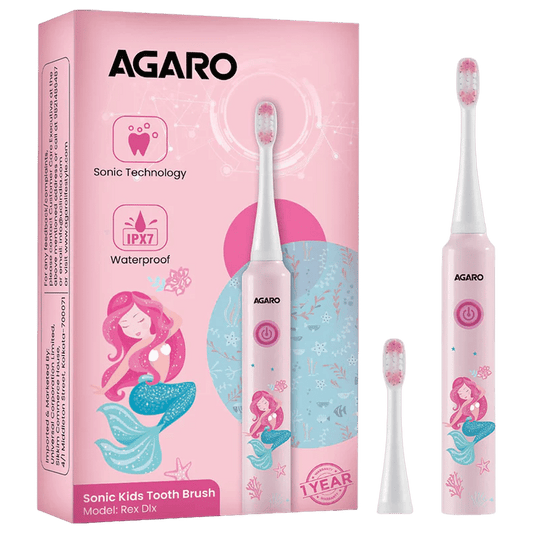REX Dlx Electric Toothbrush for Kids (6 Cleaning Modes, Pink)