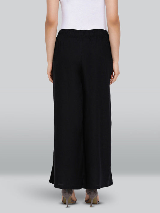 Black Rayon Palazzo