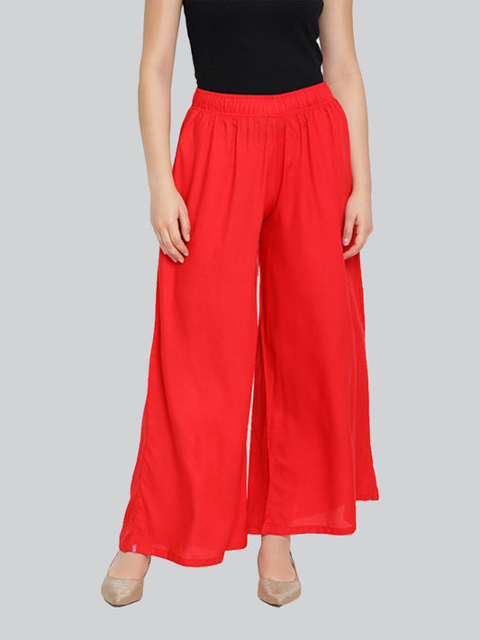 Red Rayon Palazzo